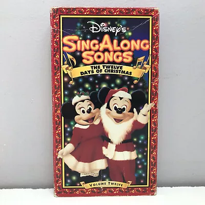 Disney Sing Along Songs Twelve Days Christmas VHS Video Tape 12 BUY 2 GET 1 FREE • $11.99