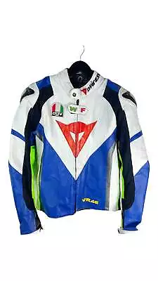 Dainese Avro 4 VR46 Leather Motorcycle Racing Jacket Sz Med • $74.99