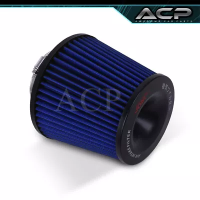 Fits 3  3 Inch JDM Cold Air Intake Cone Filter Blue Universal • $20.99