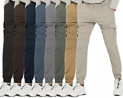 Men's Cargo Trousers Stretch Waterproof Combat Hiking Jogger Workwear Full Pants • $24.99