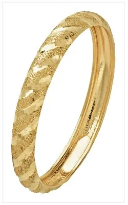  9CT YELLOW GOLD 3mm DIAMOND WEDDING RING SIZE P • £39