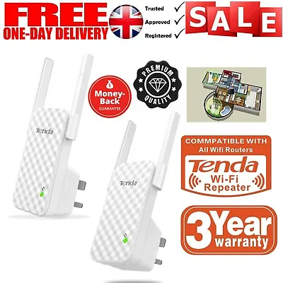 WiFi Booster Wireless Signal Extender Tenda N300 Internet Router Repeater NEW • £16.99