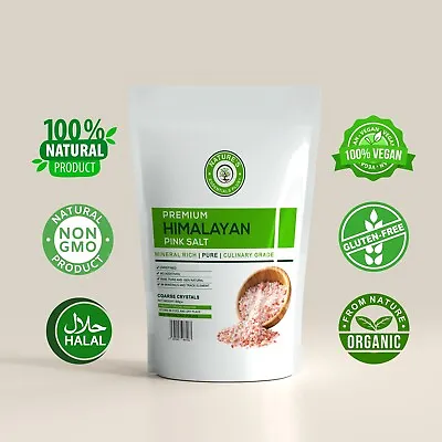 Himalayan Pink Rock Salt Coarse (NATURALLY ORGANIC FOOD GRADE) • £3.99