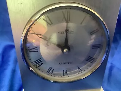 £3 • Buy Silver Coloured Quartz Carriage Clock. Metamec.  1983.  Not Working
