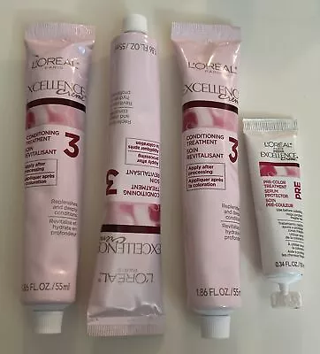 4 Loreal Excellence Creme Hair Treatment Preference Conditioner Tubes Lot Of 4 • $19