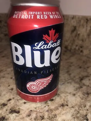 Nhl Detroit  Red Wings Labatt Blue Empty Beer Can • $3.99