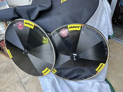 Mavic Comete Rio Track Pair Of Disc (Pista) Wheels! Team USA 🇺🇸 Issue • $2300