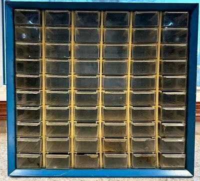 Vintage Akro-Mills 60 Drawer Metal Storage Cabinet Organizer  • $44.99