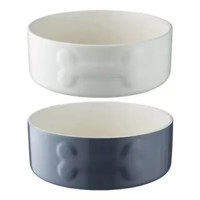 Mason Cash Ceramic Dog Bowl Bone Design Varios Size • $15.85