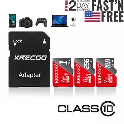 Memory Card For Micro SD Card 32GB 64GB 128GB 256GB High Speed Class 10 TF Card • $3.80