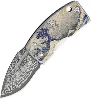 G.Sakai Money Clip Framelock Knife Blue Wave 11606 • $74.87