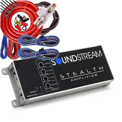 Soundstream ST4.1200D 1200 Watt Compact 4-Channel Motorcycle Car Audio Amp + Kit • $169.99