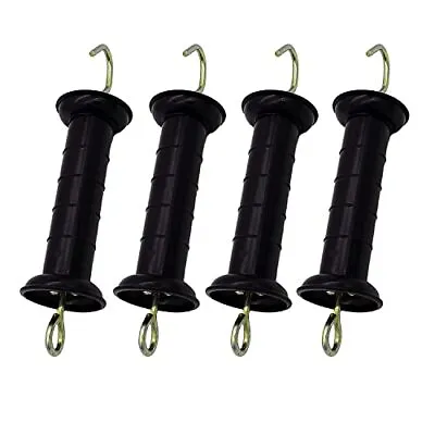 4 Pcs Heavy Duty Electric Fence Gate Handle Black With Insulators With Spring • $18.50
