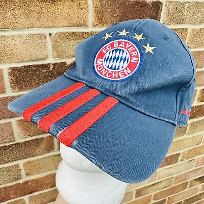 ADIDAS FC Bayern Munchen Denim Baseball Cap / Hat - Adjustable • £14.95