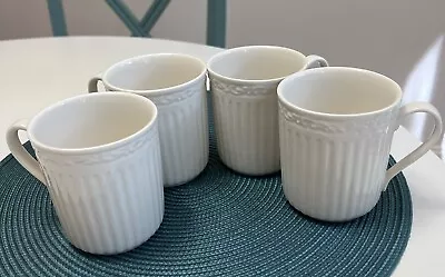 4 Mikasa Italian Countryside Ivory Mugs #DD900 Coffee Cup Set EXCELLENT • $14.99