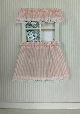 Dollhouse Miniature Cafe Curtains 1:12 Scale • $5.95