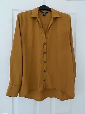 New Look Mustard Yellow Blouse Shirt Size 12 • £4