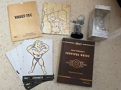 Fallout 4 Vault Dwellers Guide Book Collectors Edition /Map/ Art Cards/Figure • £54.95