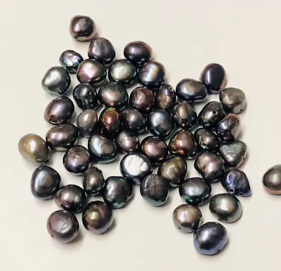 12g Dark Grey Baroque Freshwater Cultured Pearls Loose Beads DIY Jewelry Craft • £1.20