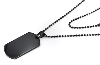 Mens Tungsten Grey Colour Dog Tag With FREE Personalised Engraving & Gift Box • £18.50