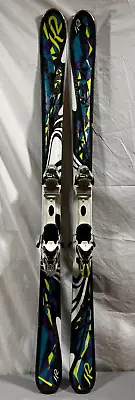 K2 Lotta Luv 163cm 125-82-110 R=14m Women's Rocker Skis Marker DIN 11 Bindings • $129.95