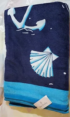 VERA BRADLEY Beach Towel SHORE ENOUGH Nautical Soft Cotton 34” X 66” Turtles • £28.03