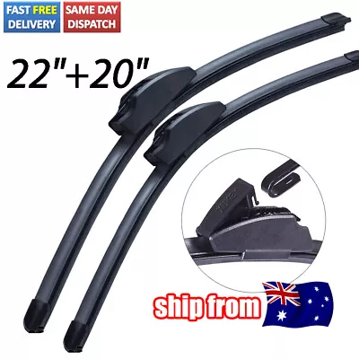 Windscreen Wiper Blades For Holden Commodore VX VY VZ (PAIR) 20  + 22  Frameless • $14.89