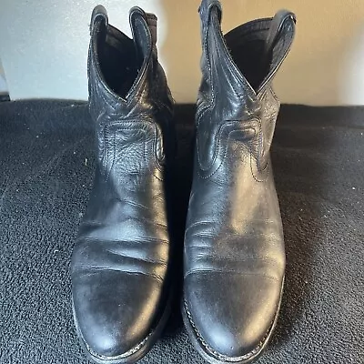 Womens Frye Black Leather Mid High Western Boots Size 8B. 3476694 • $48