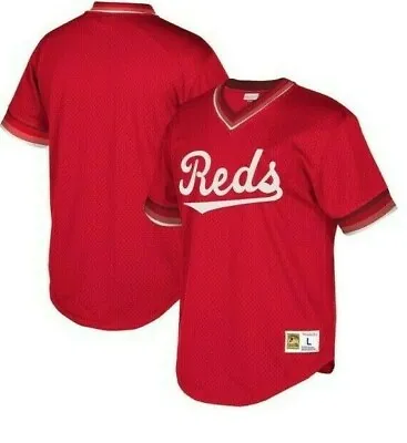 Mitchell & Ness Cincinnati Reds Baseball Jersey New Mens Size XL $90 • $31.99