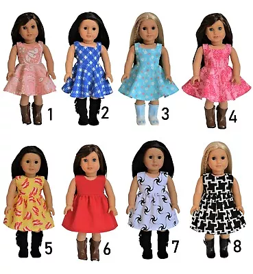 Handmade Doll Clothes Dress Assorted Colors Fit 18  American Girl Dolls Maplelea • $11.97