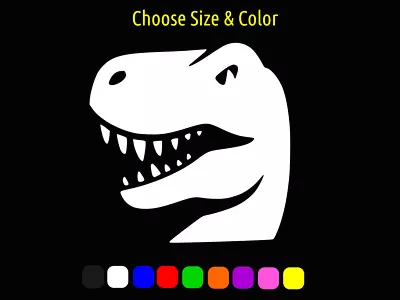 Tyrannosaurus Rex T Rex Fun Dinosaur Decal Window Wall Laptop CHOOSE SIZE COLOR • $2.84