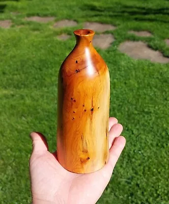 Unique Old-Growth Yew Vase! 😍 7 1/4  Tall ~Dovecote Woodworking~ (662)  • $49.99