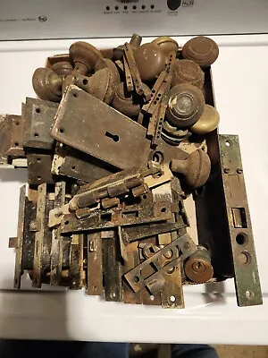 (H13) Huge Lot Vintage Antique House Door Knobs Locks & Key Plates • $99