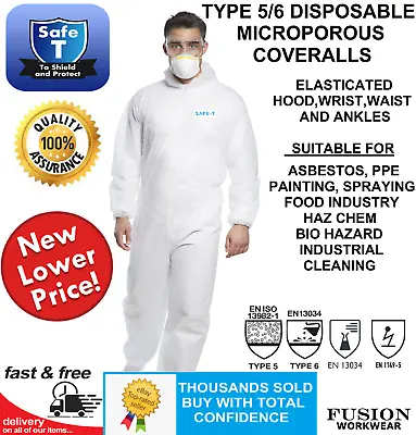 Painting Bodyshop Coveralls (type 6 & 5 Same As Tyvek) Disposable.overall.spray • £5.45