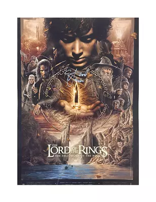 A3 Lord Of The Rings Print Signed By Elijah Wood 100% Authentic + COA • £135