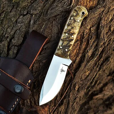 Custom Handmade D2 Steel Hunting And Skinning Knife With Ram  Horn Handle • $15.50