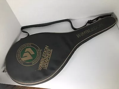 Vtg Wimbledon Green Championships Graphite Racquet Bag Single Holder • $19.99