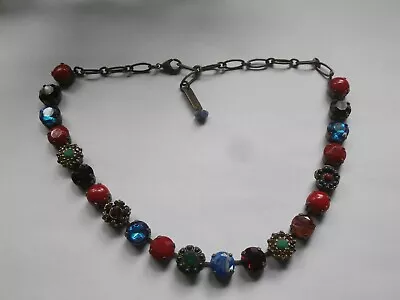 Mariana Designer Rhinestone Crystal Multi-Colored Necklace 18  • $96