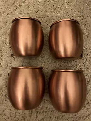 4pc Moscow Mule Copper Mugs Set Plain Smooth Copper Drinking Cups Set • $15