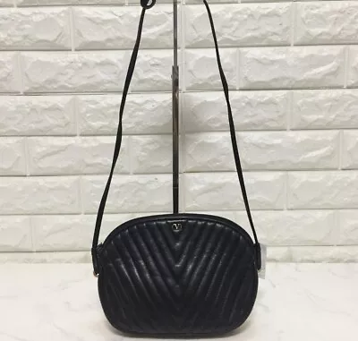 Vintage Valentino Garavani Leather Shoulder Bag Crossbody Black • $178