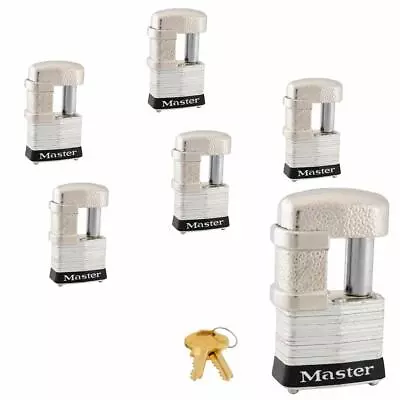 Master Latch Lock - (6) Keyed Alike Trailer & Multi Purpose Padlocks #37KA - 6 • $80.77