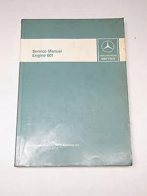 Factory Mercedes Benz Motor Service Manual 1985 - Engine M601 - W201 Diesel 190D • $122.50