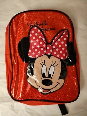 Minnie Mouse Girls Backpack Kids Disney School Nursery Rucksack Lunch Book Bag • £9.25