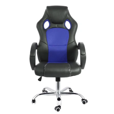 $136.30 • Buy 7 Point Massage Racing Office Chair Executive Heated Computer Leather Game Blue
