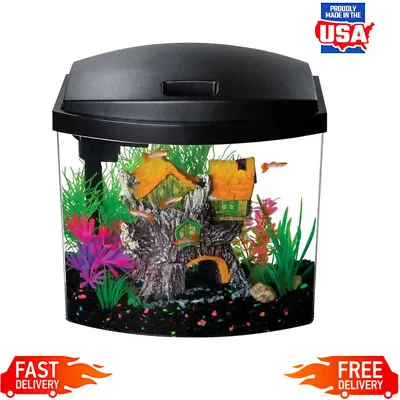 Aquarium Starter Kit Plants Fish Tank Water Conditioner Entertainment 2.5 Gal US • $78.28