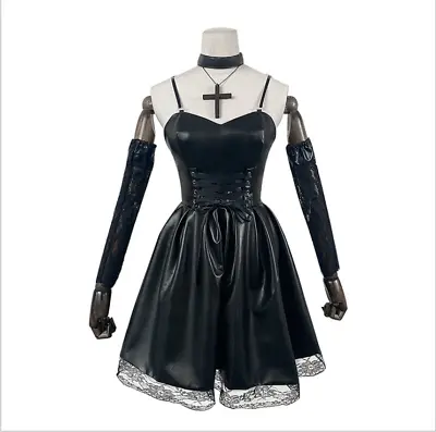 Anime TV Misa Amane Cosplay Costume Black Dress Uniform Set • $32.99