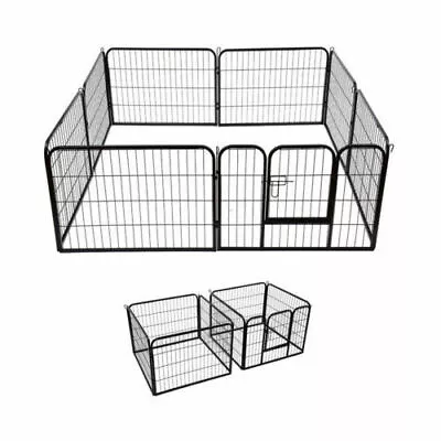 Extra Large Heavy Duty 8 Piece Puppy Dog Run Enclosure Whelping Pen Playpen • £59.85