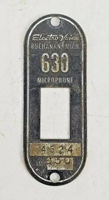 $24.95 • Buy Vintage Electro-Voice Model 630 Microphone Name Switch Plate ID AS IS #1