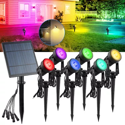 4/6-in-1 Solar Spot Lights Outdoor Waterproof Spotlights Auto On/Off Wall Lights • $56.99