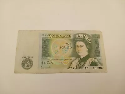 Bank Of England £1 Pound Note A01 Circulated • £19.99